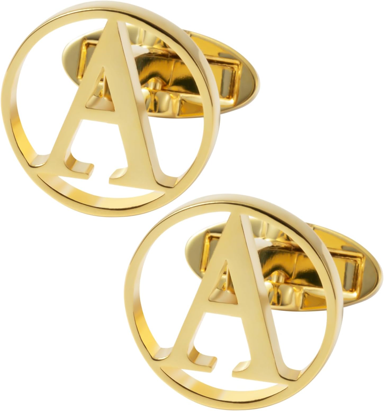 GWD Cufflinks for Men Classic Tuxedo Shirt Wedding Cuff Links Personalized Initials A-Z Gift