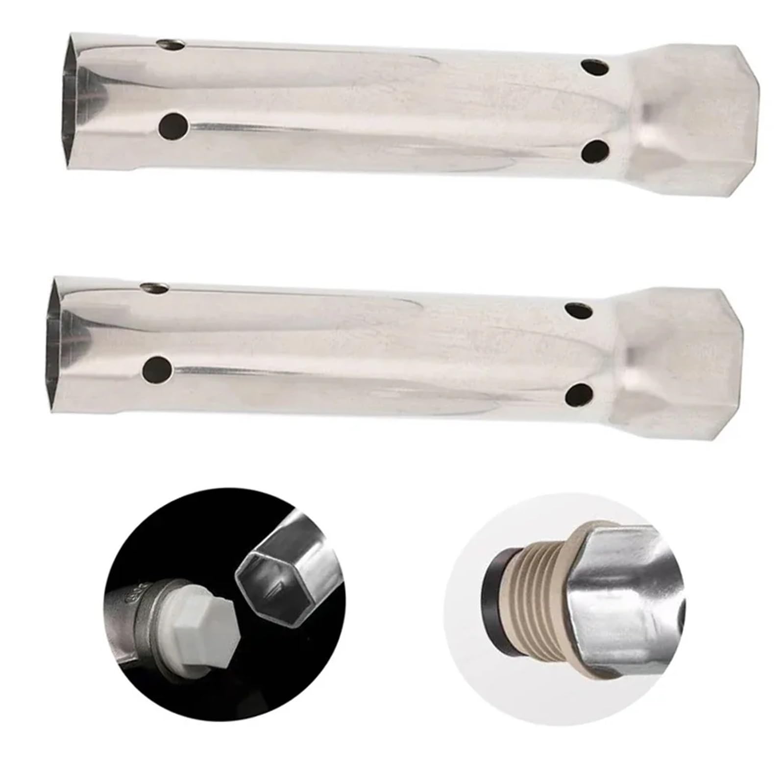 Clé à robinet monobloc Lot de 2 clés à robinet, clé à tube, anneau de plomberie, douille hexagonale, cliquet dynamométrique, outils d'entretien 34/40 mm