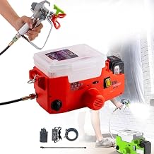 MJMLUCK Pulverizador de Pintura portátil sin Aire de 1,7 L con Mochila, Recargable, 500 W, 6 velocidades, con Manguera de 1,5 m para carrocería, Muebles y Paredes. Color Verde (r