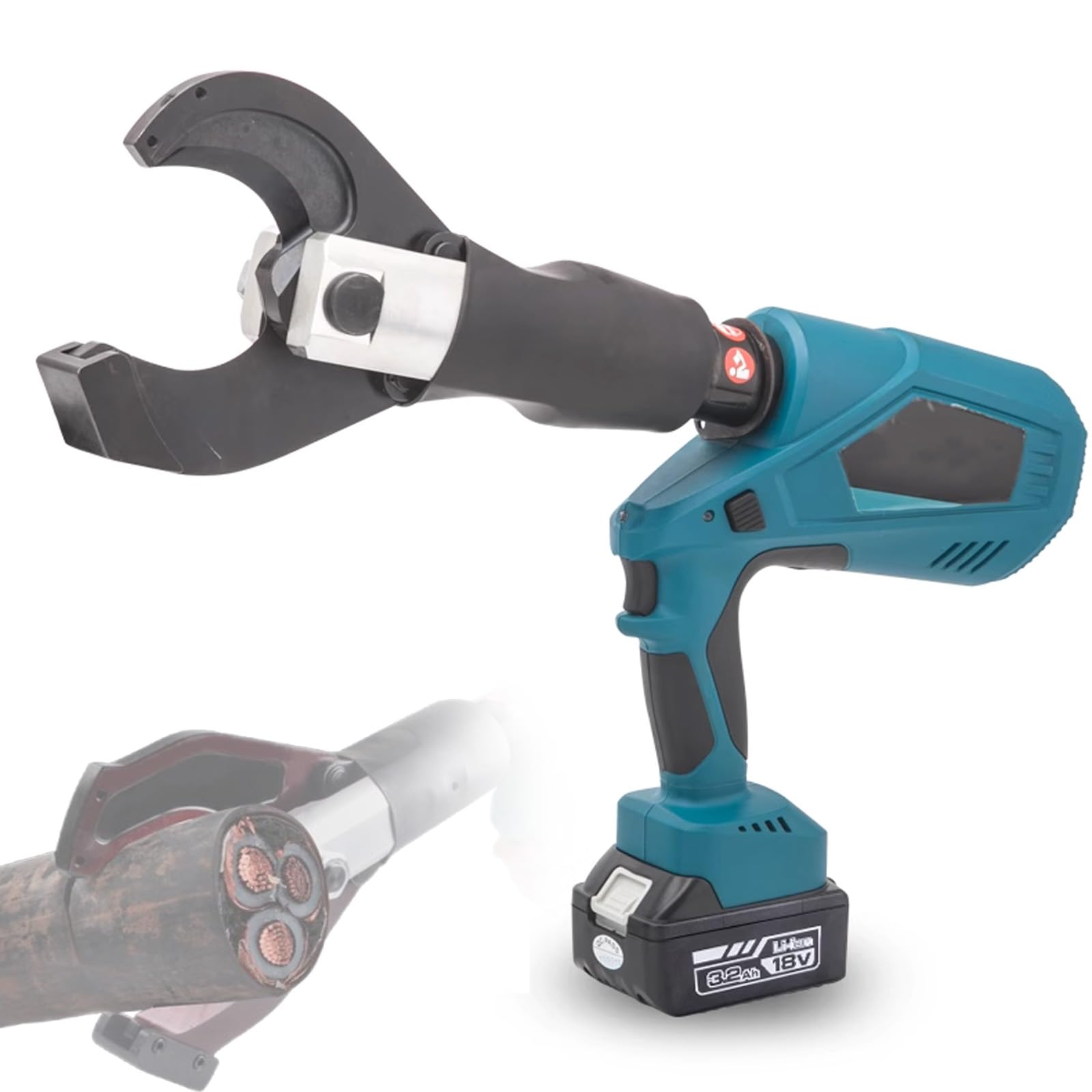 LMRXOFE Electric Hydraulic Cable Lug Crimper, 18v Rechargeable Pliers With Led Display, Electric Cable Cutter For 85/105/120mm Copper/aluminum Cable 105C