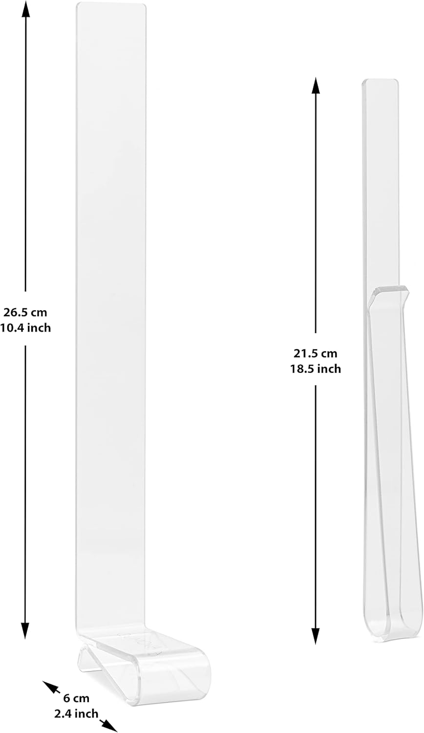 Music Stand Wind Clips - Transparent Plastic Sheet Holder - Complete with Protective Storage Bag and Clear Acrylic Page Clip