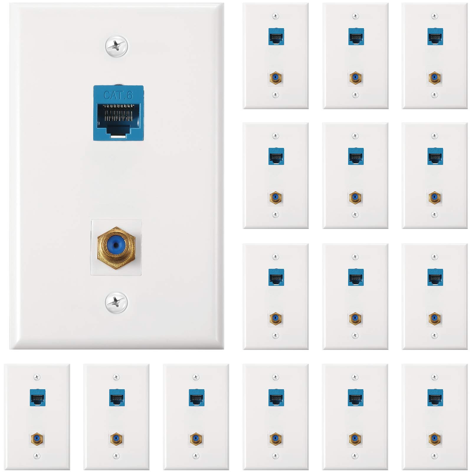 Plaque Ethernet pour supprimer les câbles apparents avec prise TV intégrée