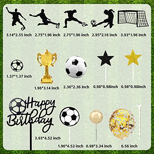 28 PCS Soccer Cake Topper Soccer Ball Player Cake Decorations for Soccer Birthday Party Sport Party Supplies - Image 4