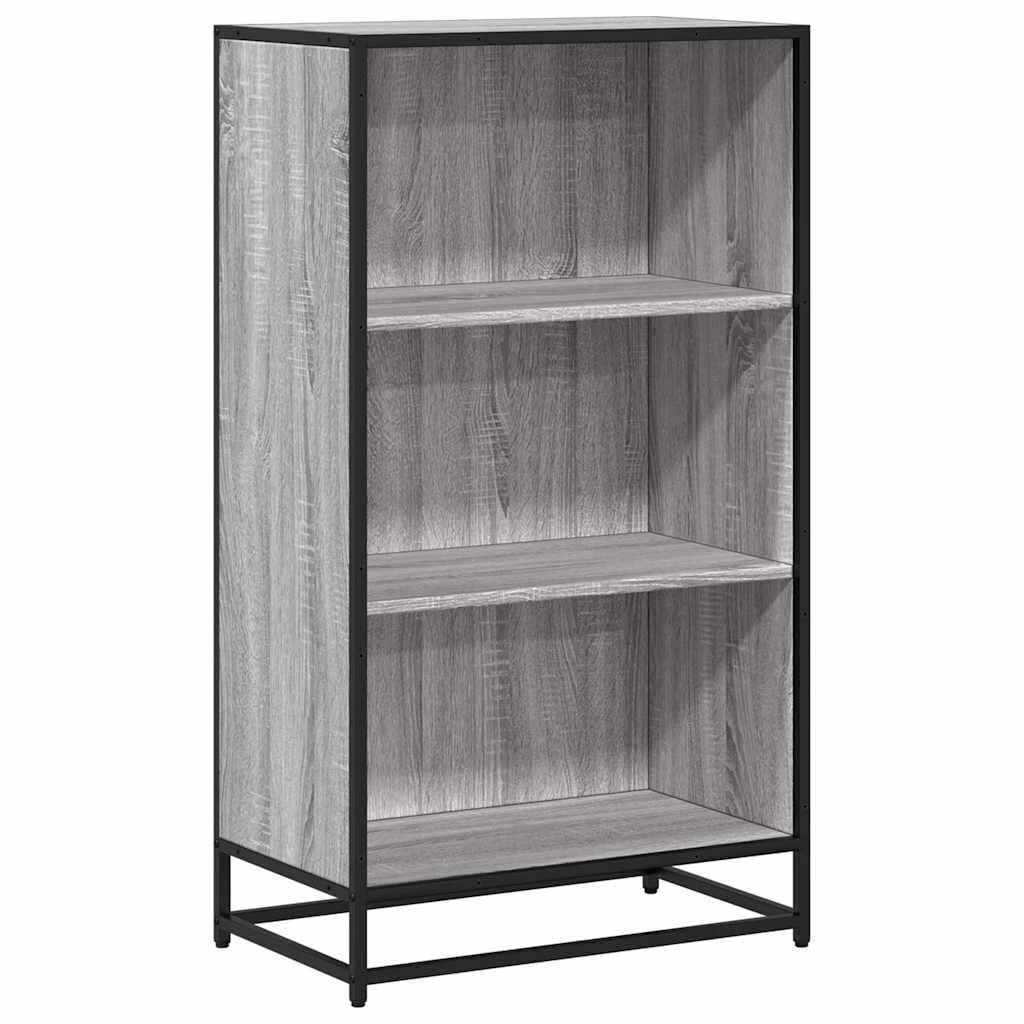 Bibliothèque à 3 compartiments Gris Sonoma 60 x 35 x 107,5 cm