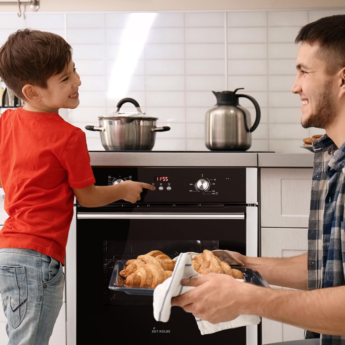 KKT KOLBE Autarkes Herdset | 60cm Einbaubackofen BO8805SS | 59cm Induktionskochfeld IH85901FZ | Grill | Heißluft | Automatik-Timer | 2-fach Wärmeschutzverglasung | Kindersicherung | SET8805IH592FZ - 4