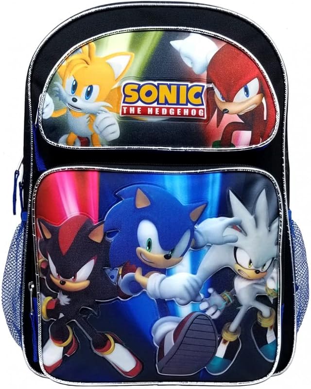 Mochila escolar grande Sonic the Hedgehog de 16 pulgadas