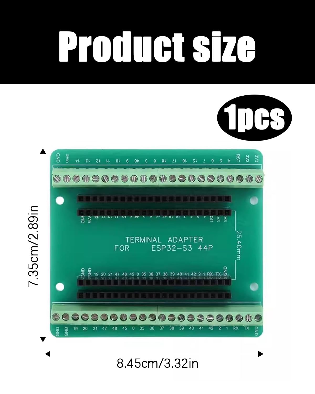 Scheda espansione GPIO ESP32-S3 (N8R2/N16R8 a 44 pin) - Scheda sviluppo ad alte prestazioni compatibile una varietà progetti IoT. Supporta programmazione Arduino/IDF ed è adatta smart home