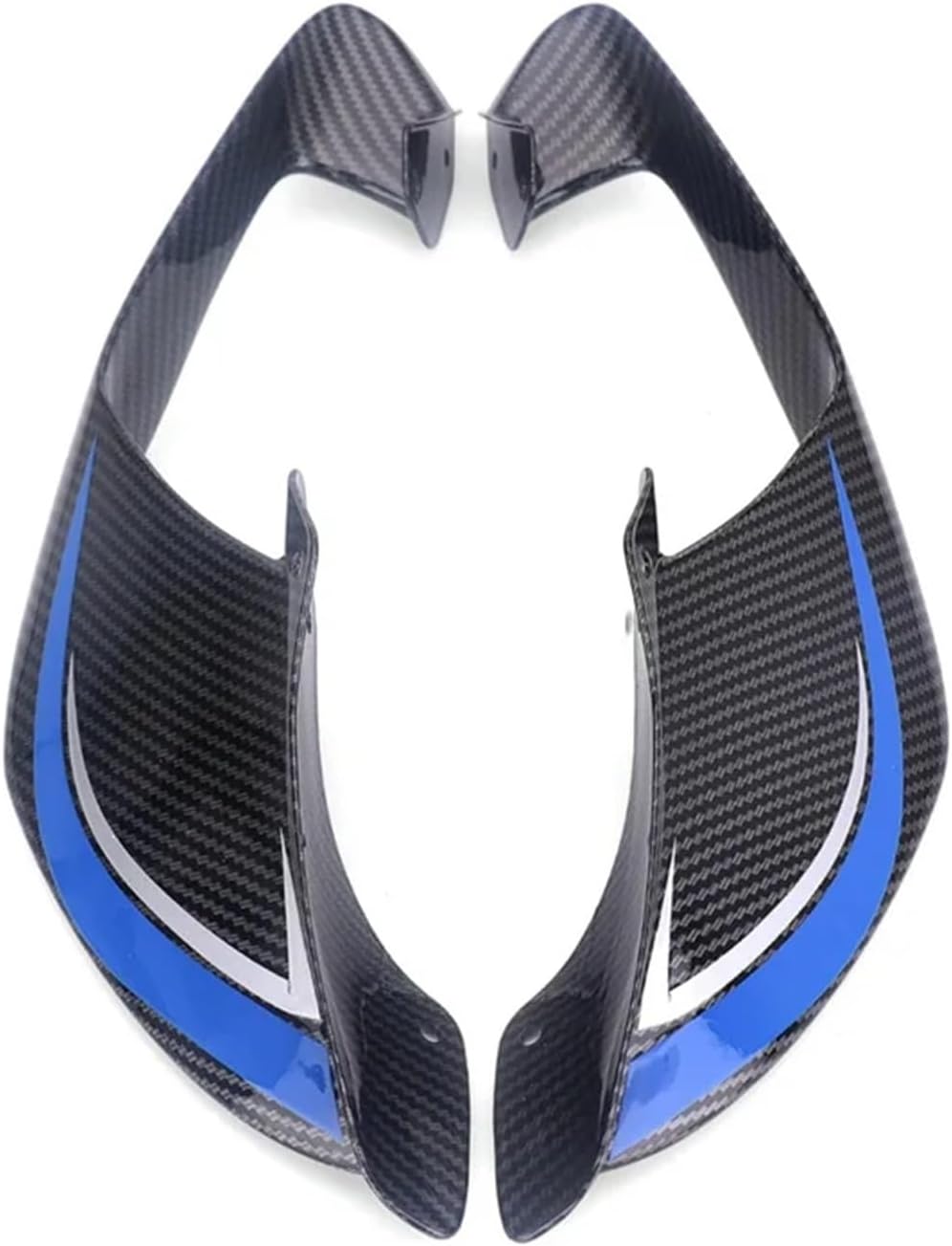 YZF-R1/R1M 2020-2025 Fixed Side Wing Spoilers - Racing Aerodynamic Kit, Boosts Downforce, Motorcycle Parts(ABS Carbon Blue)