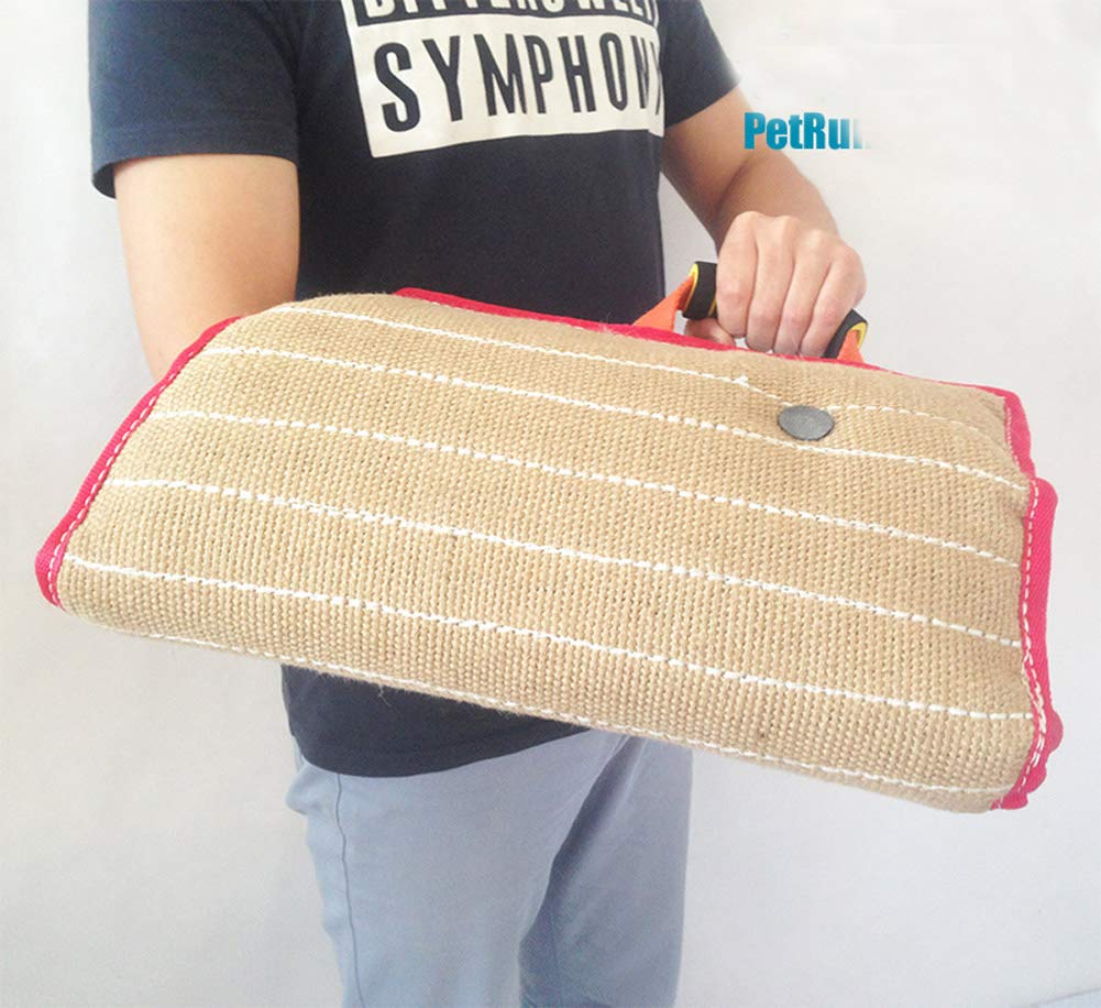 Small Young Dog Bite Sleeve Agility Dog Training Arm Protection +PU Leather Stick (45cm/18ince)