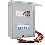 Transfer Switch 50 Amp, 6 Circuit 120/240V Pre-Wired Automatic Transfer Switch Kit for Home Generator, Meeting NEMA 3R Standards for Outdoor and Indoor