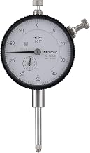Indicador de cuadrante Mitutoyo 2416A, rango de medición de 0-1", graduación de 0,001", diseño de casquillo de vástago para un rango de sujeción más largo, alta resistencia al polvo, placa de rodamiento rígida para reducir el error de seguimiento | Graduación de 0,001"