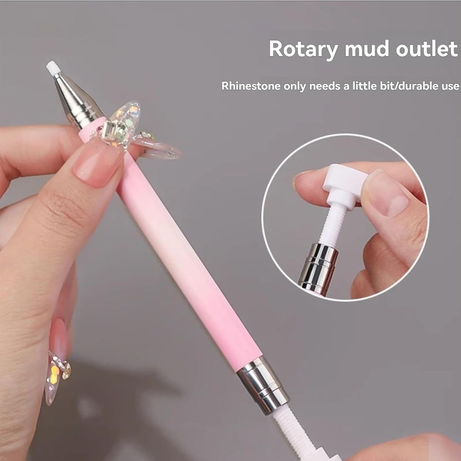 Upgrade Automatischer Nachfüllbarer Wachsstift, Wachsstift für Strasssteine Diamant Kunst Stifte Nachfüllbar für Diamond Art Nail DIY Handwerk (Dot Clay)