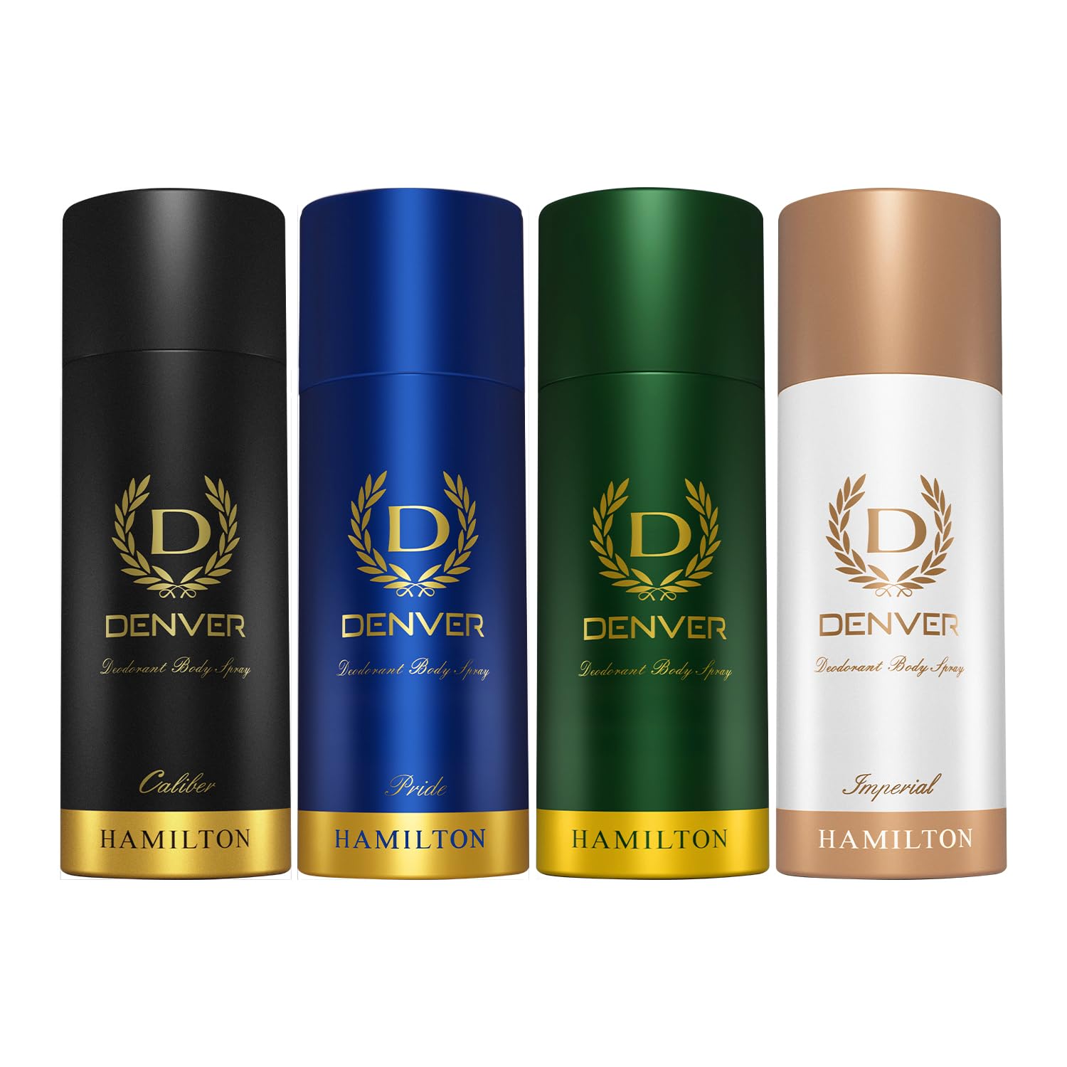 DENVER Hamilton, Imperial, Pride & Caliber Deodorant For Men - 150 ML Each, Pack of 4 | Long Lasting Deodorant Body Spray For Men-picture-28