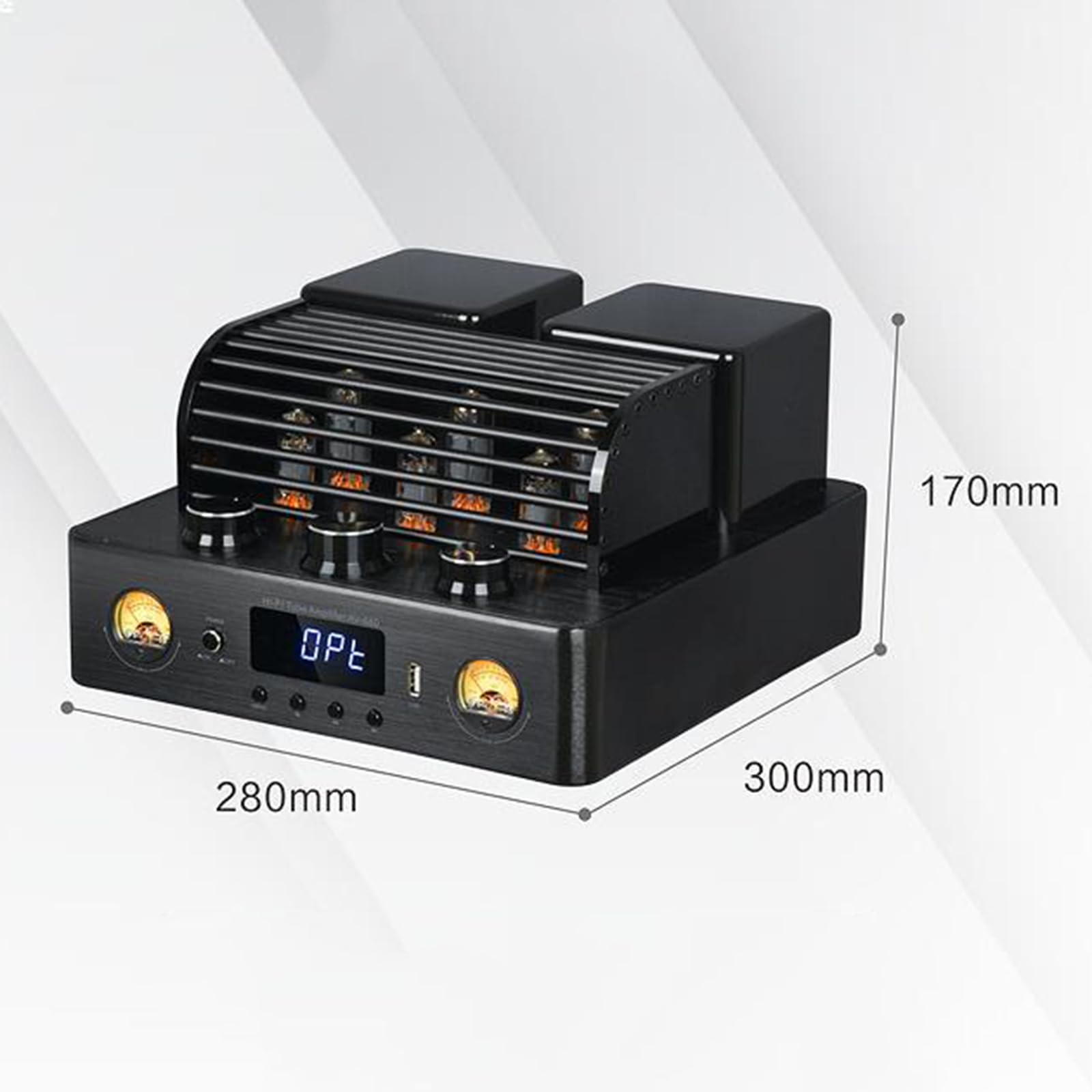 Amplificateur à Tube Hybride stéréo, récepteur stéréo pour cinéma Maison, entrée Source Audio Fibre Optique/coaxiale, Lecture USB sans Perte, pour Musique Audiophile, cinéma Maison et Jeux