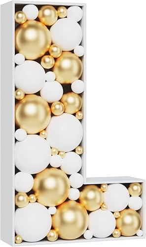 Letras grandes de marquesina de 3 pies con marco de globo de mosaico de espuma precortada, letras L para decoración de fiestas de cumpleaños, bodas,