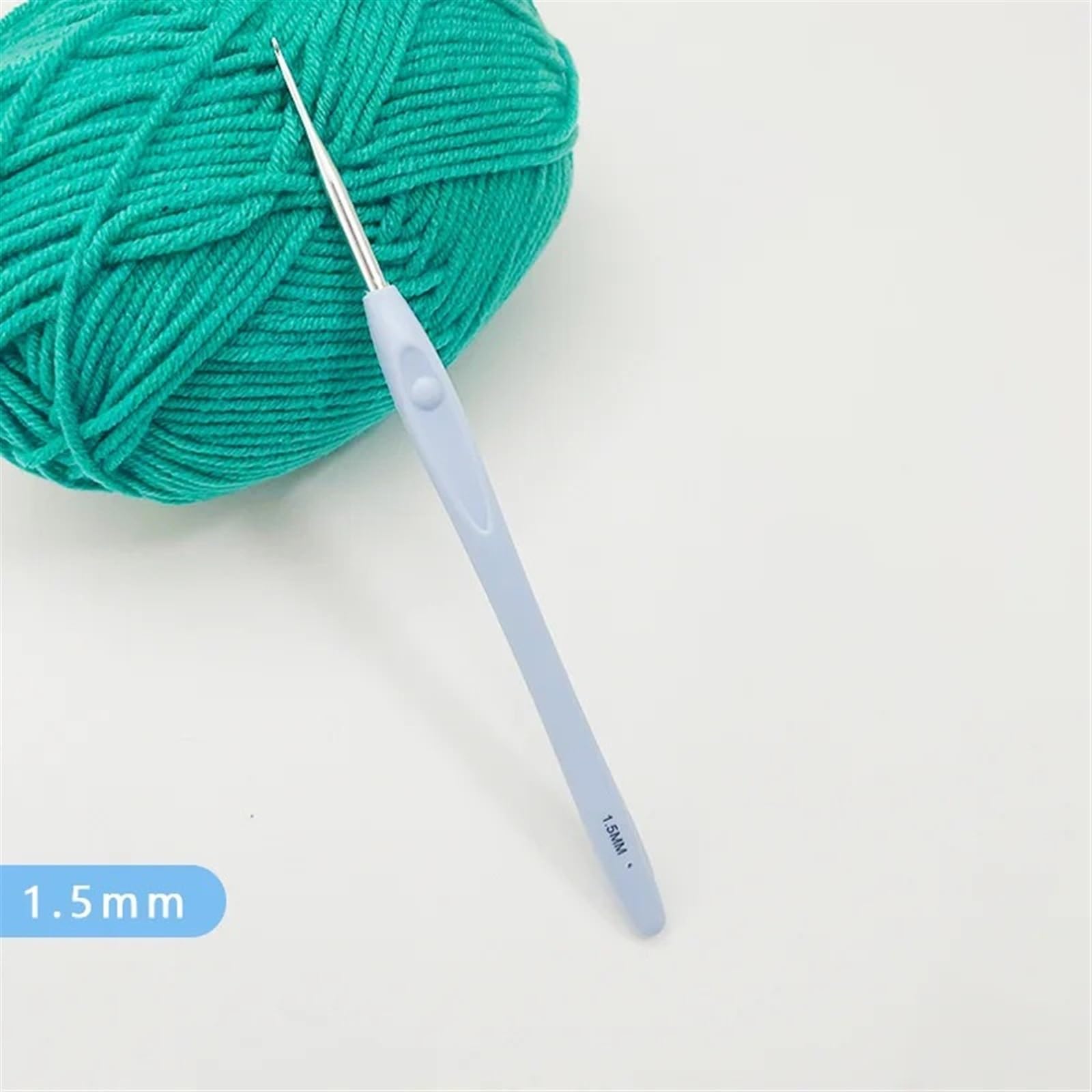 Ganchillo Set Gancho de Crochet de 1,5 a 6,0 mm, Mango Suave de TPR, Gancho de Aluminio, Agujas Lisas, Herramienta for Tejer a Mano, Accesorios de Costura DIY