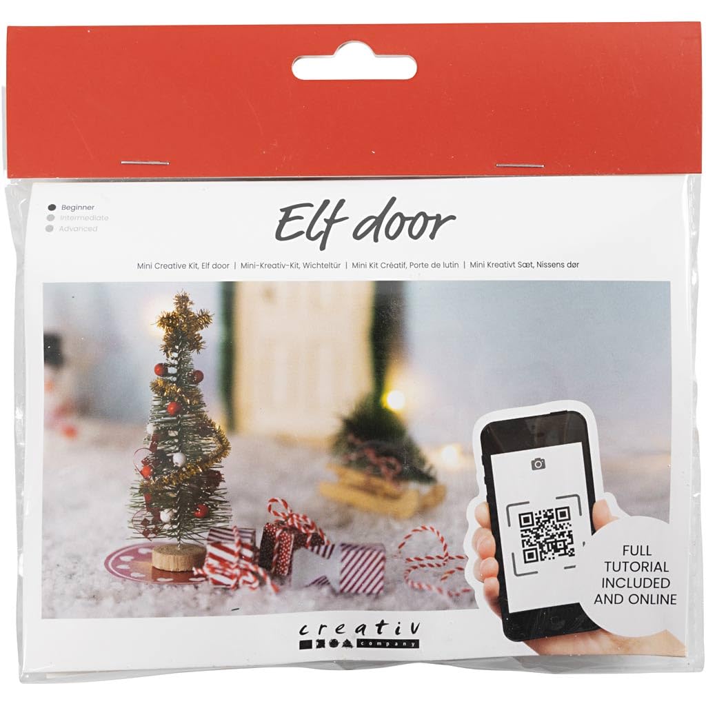 Creotime Mini Craft Set Gnome Door, Christmas Tree, 1 Pack