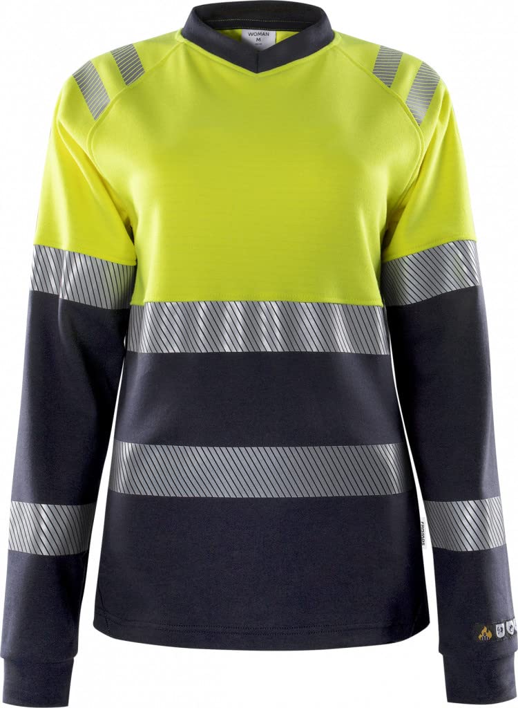 Fristads Flamestat Hi Vis - Camiseta de manga larga para mujer, clase 1 7108 Tfl