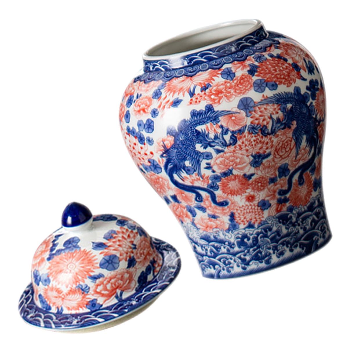 Generico Barattolo Tè Ermetico in Ceramico Retro 1300ml Contenitore per Tè e Dolcetti, Conservazione Sigillata, Stile Semplice per Cucina e Arredamento