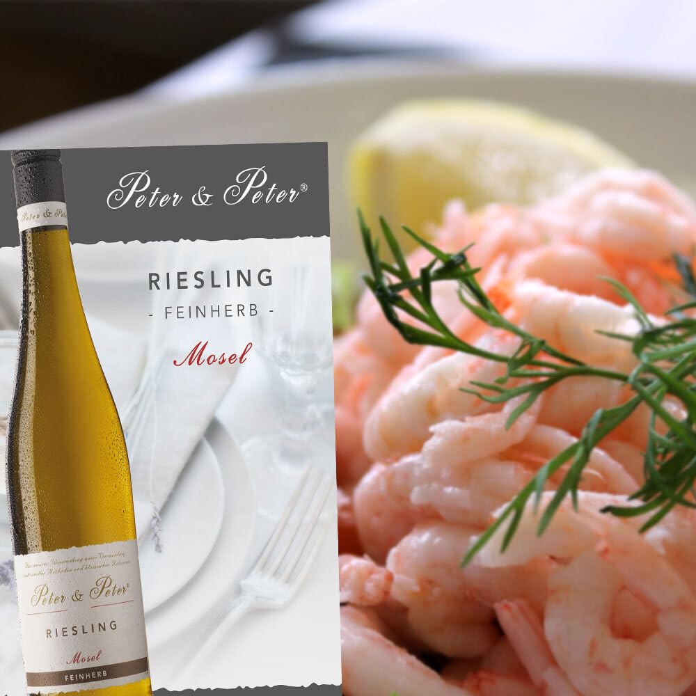 Peter & Peter Riesling QbA, feinherb, 2022, 12 Liter sortenreines Weinpaket (4 x 3 Liter Bag-in-Box) + VINOX Wine Cards