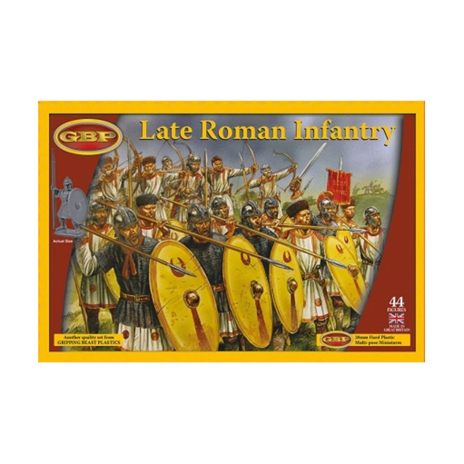 Gripping Beasts Late Roman Infantry - Modellbausatz für Erwachsene - Historisch/Militär - Art Deco - Unisex - Grau - Miniatur - Holz - Unbemalt - 44 Teile - 6 x 9 x 2 cm - 0.29 kg