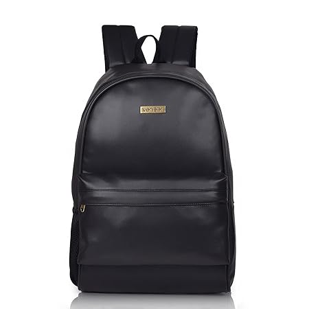 Veneer Medium 20 L Laptop Backpack Men Womens Girls Fashion PU Leather Mini Casual Backpack Bags for School, College, Tuition, Office Bag (Black)