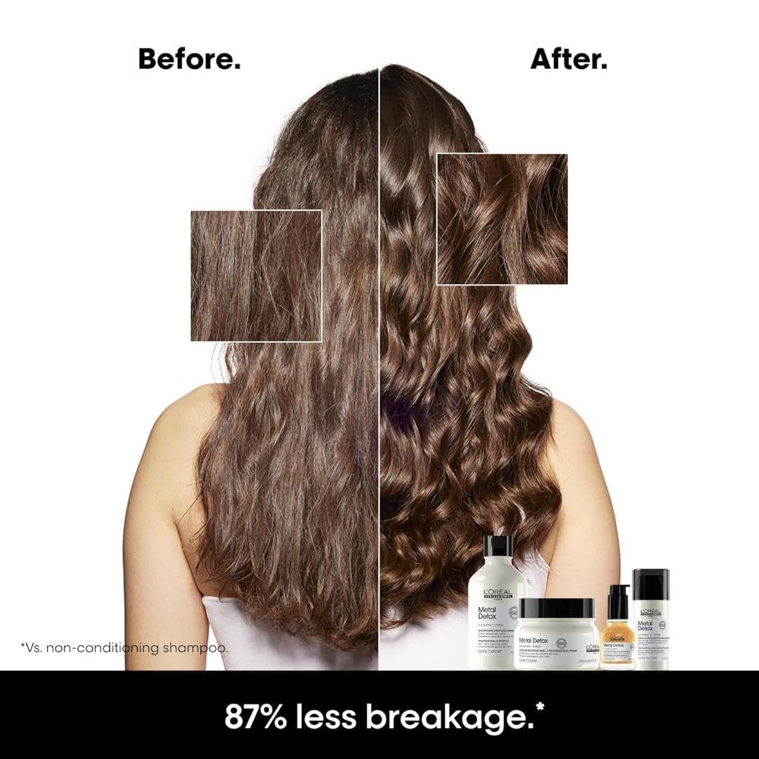 L’Oréal Professionnel Rutina Metal Detox, para Cabello Dañado o Teñido, Color más Duradero y Brillante, Evita la Rotura, Serie Expert