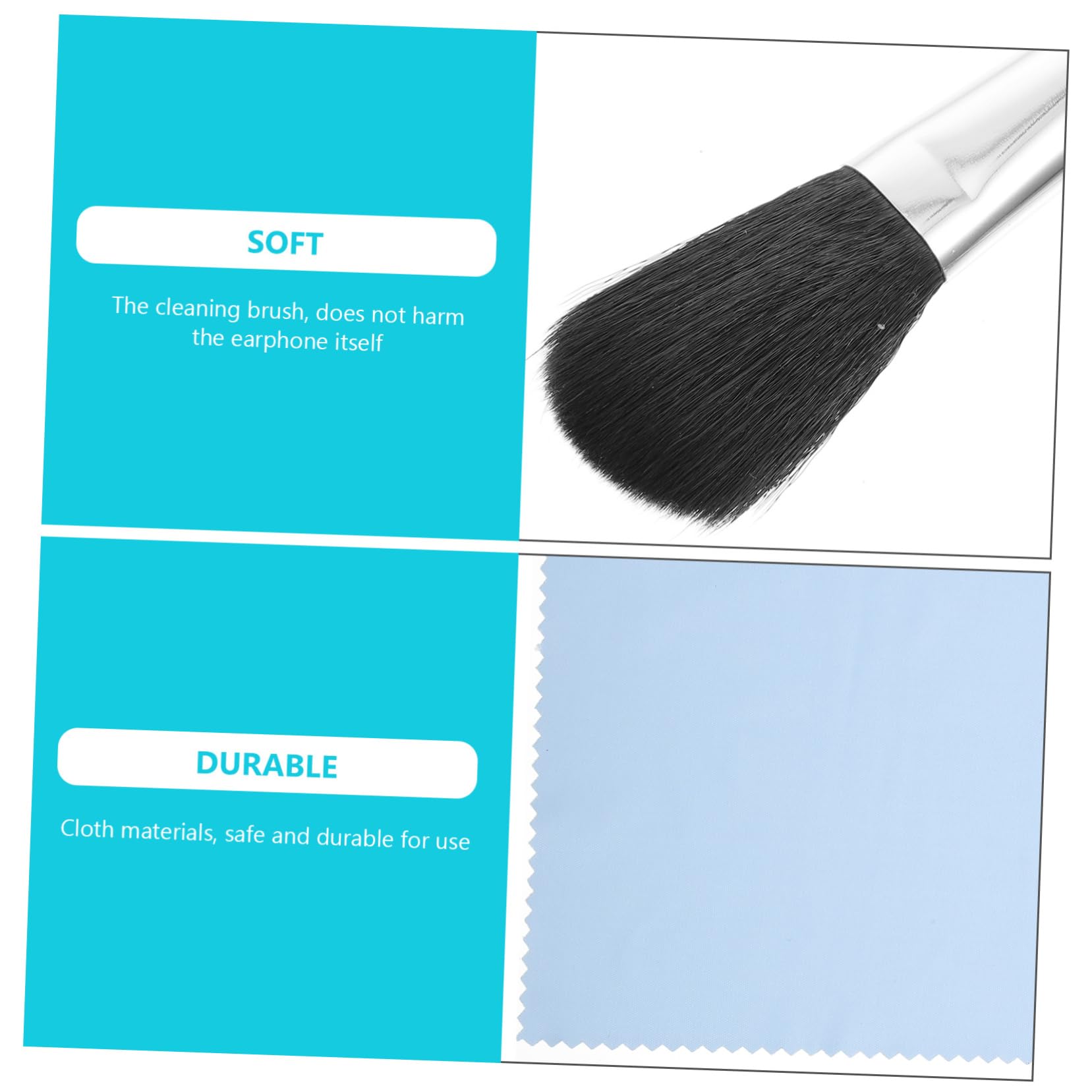 UKCOCO 3 Set Mini Kit di Pulizia Tastiera Pulitore Elettronico Spazzola Pelosa E Tamponi per Tastiere Telefoni Cuffie Fotocamere