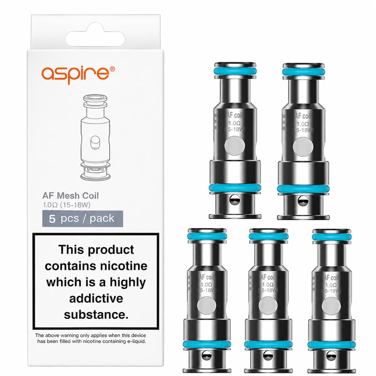ASPIRE AF Mesh Coils 1.0 Ohm [Pack of 5] Replacement