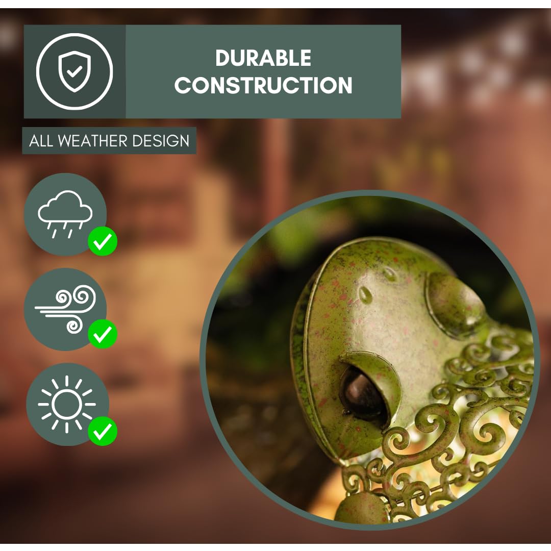Garden Mile® Solarlampe Kupfer Bronze-Effekt Metall-Silhouette, Garten Tierskulpturen Farbwechselnde LED-Leuchten, atemberaubende vielseitige Gartendeko