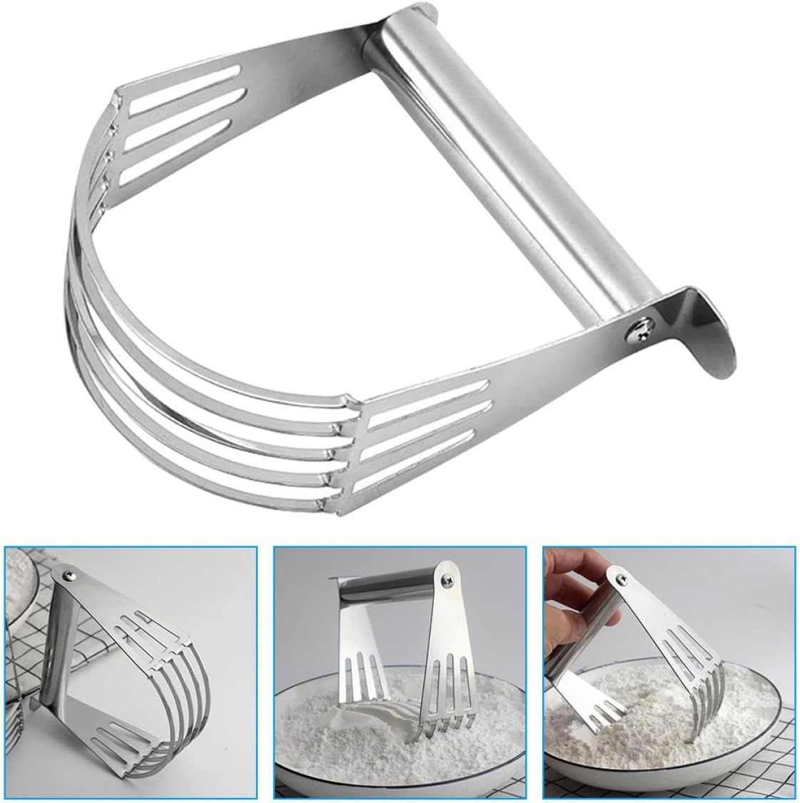 Stainless Steel Dough Blender for Baking, Potato and Pie