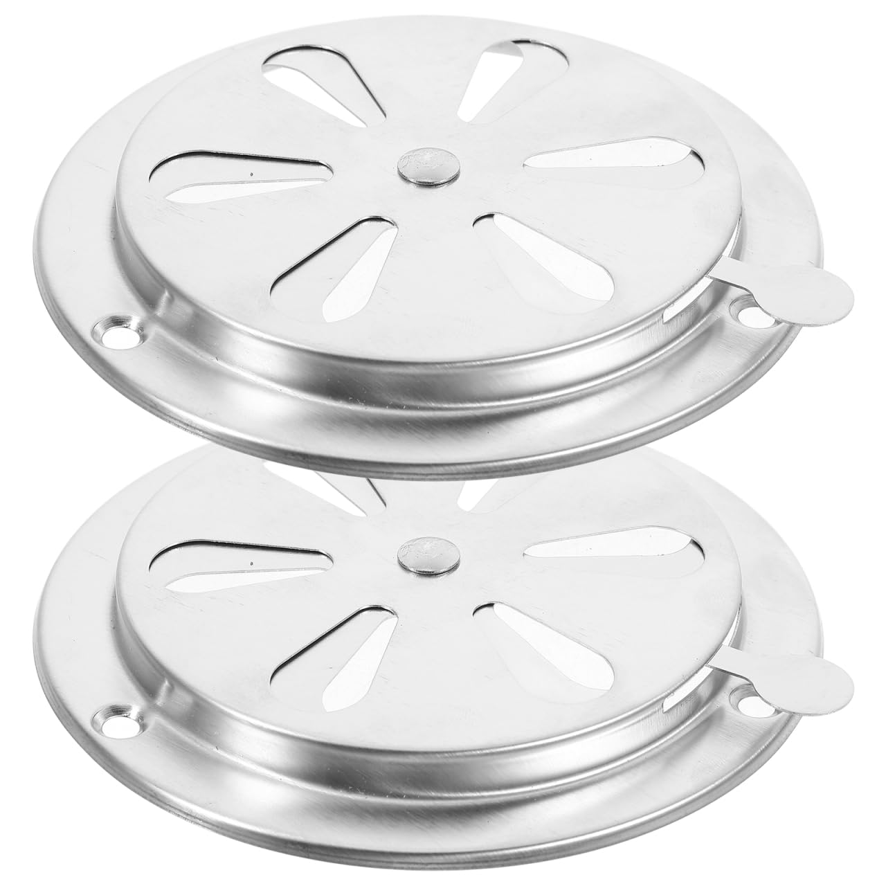 Veemoon 2pcs Stainless Steel Adjustable Air Vent Cover Round Ventilation Grilles for Oven Shed Exhaust Small Size Easy Installation