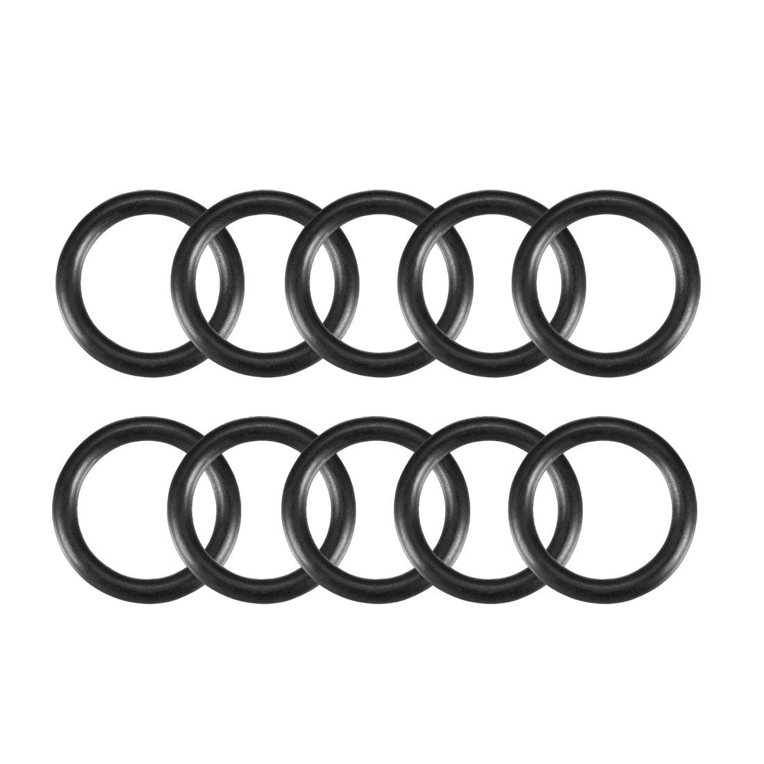 sourcing map Nitrile Rubber O-Rings, 18mm OD 13mm ID 2.5mm Width, Metric Sealing Gasket, Pack of 10