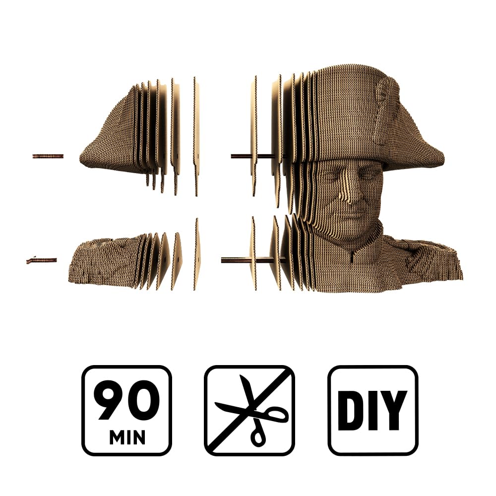 CARTONIC Napoleon Bonaparte 3D-Puzzle aus Karton – Skulptur-Bausatz