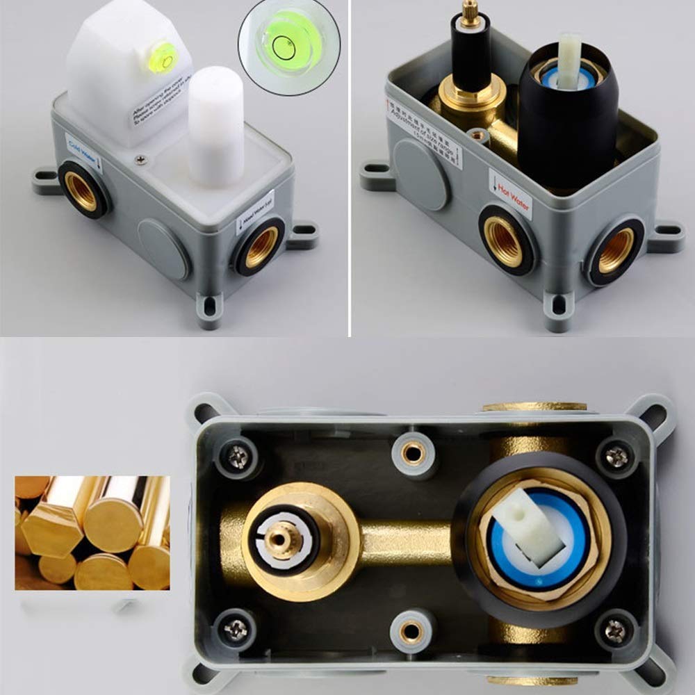 Moderno Metallo Rame Scuro Nero Montato a Parete 2 funzionalità Set da Bagno Doccia Hotel Home Top Spray Booster Beautiful Pratical