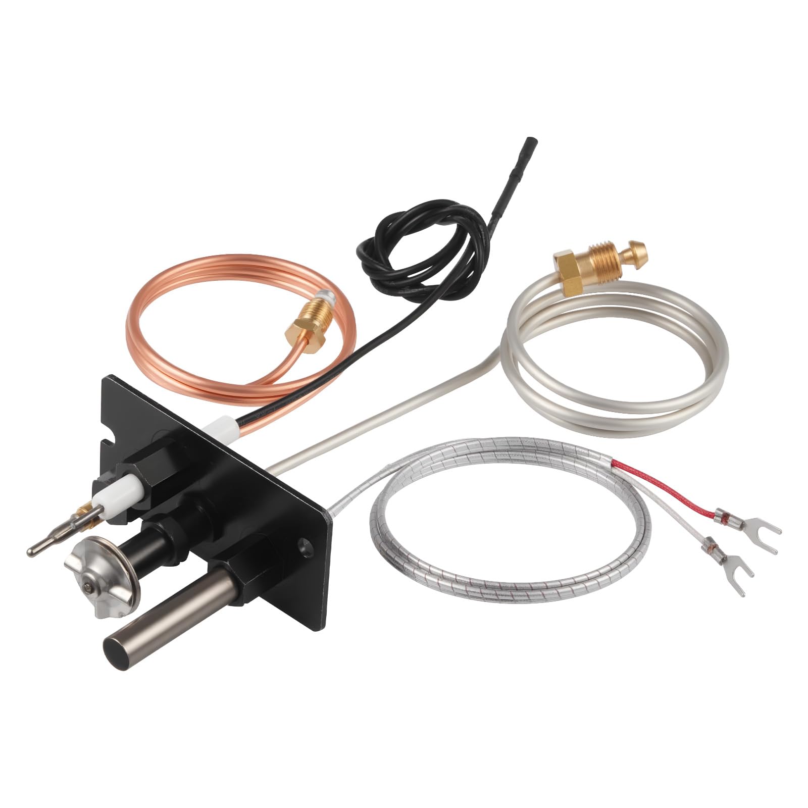 VEVOR Ensemble de veilleuse à gaz, références OE 69L17, 69L1701, 904405, J4117, 108084-02, kit d'allumage de remplacement pour foyer au gaz naturel, pour les modèles Lennox, Superior et Astria, noir