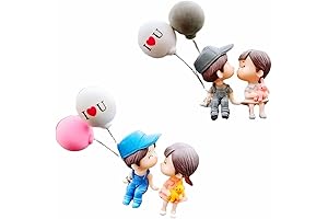 Ornamento Romântico de Carro - Balões de Casal de Desenho Animado