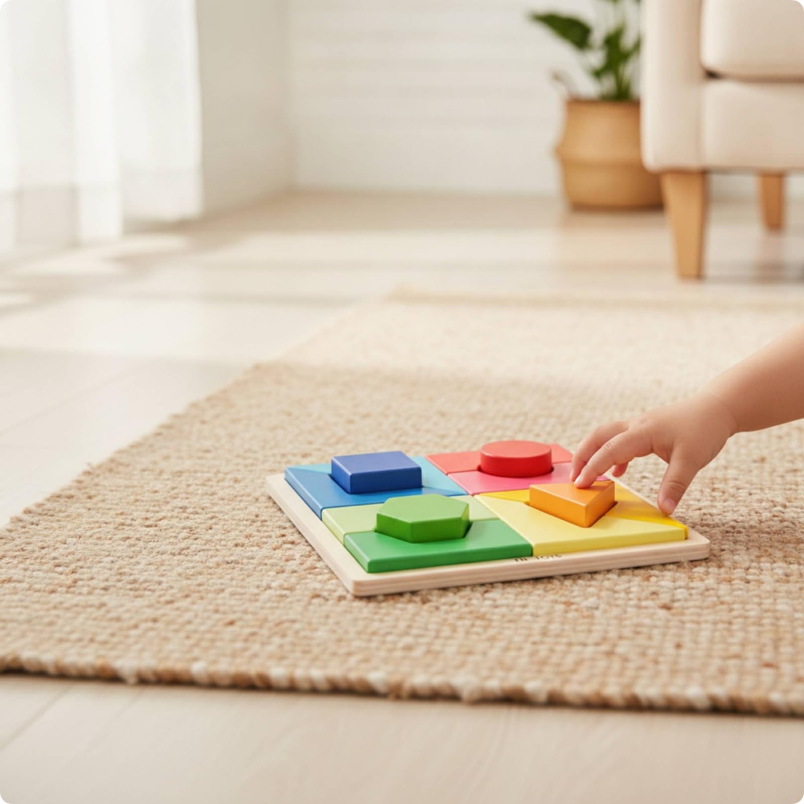 Milageto 13 Pièces Jeu Tri Formes Coloré Puzzle D'encastrement Puzzle avec Blocs Géométriques pour Tout-Petits