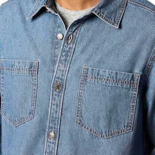 Levi Strauss Signature Gold Men's Perfect Denim Shirt, (New) Heritage Haze, Large - image 5