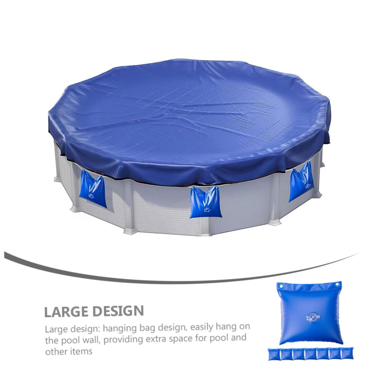 SOIMISS 8 pièces Pochette de Rangement pour Bâche de Piscine Hivernage Lot de PVC Résistant Poche Murale Pratique pour Protéger et Maintenir la Couverture Hiver Accessoire Hivernage