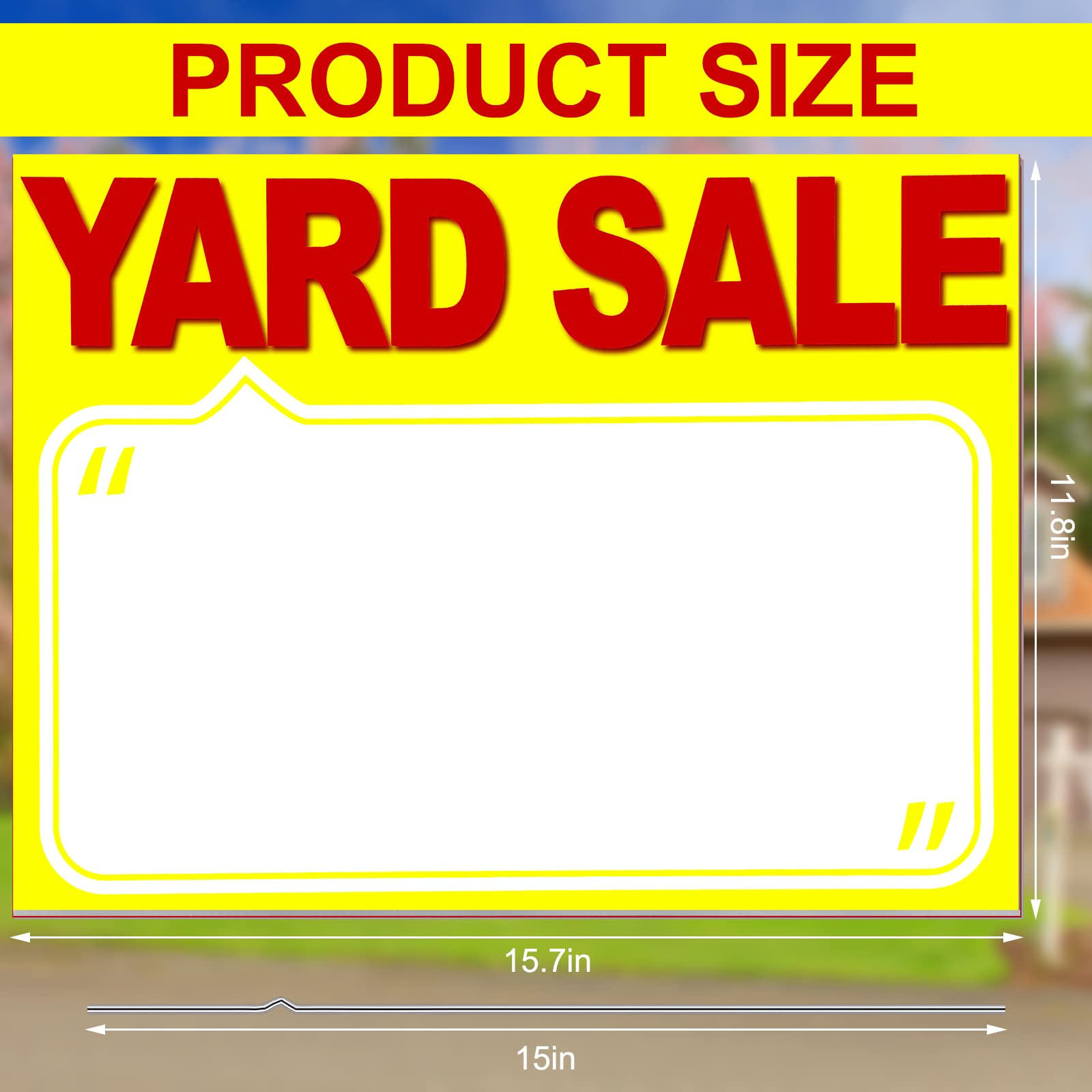 Amazon.com: 3 Pcs Yard Sale Signs with Stakes Double Sided 12