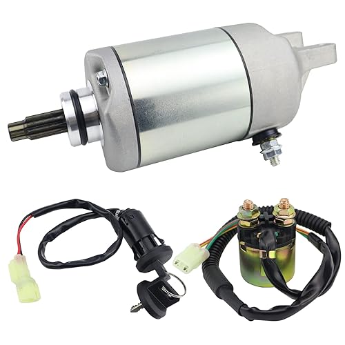 STABSOLI Motor de arranque y relé solenoide e interruptor de encendido para Honda TRX300EX Fourtrax 300EX 1993-2000 TRX300EX Sportrax 300EX