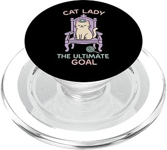 Future Crazy Cat Lady Cute Feline Obsession Quirky Cat Life PopSockets PopGrip for MagSafe