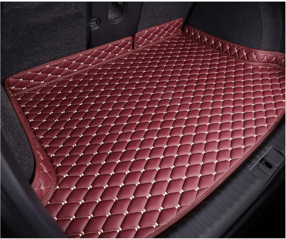 Car Leather Boot Liner Mat for A-UDI TT(4 seast) 2007-2014 MK2,Tailored Fit Car Cargo Storage Tray Protector Mats, All Weather Waterproof Protection Carpets Accessories
