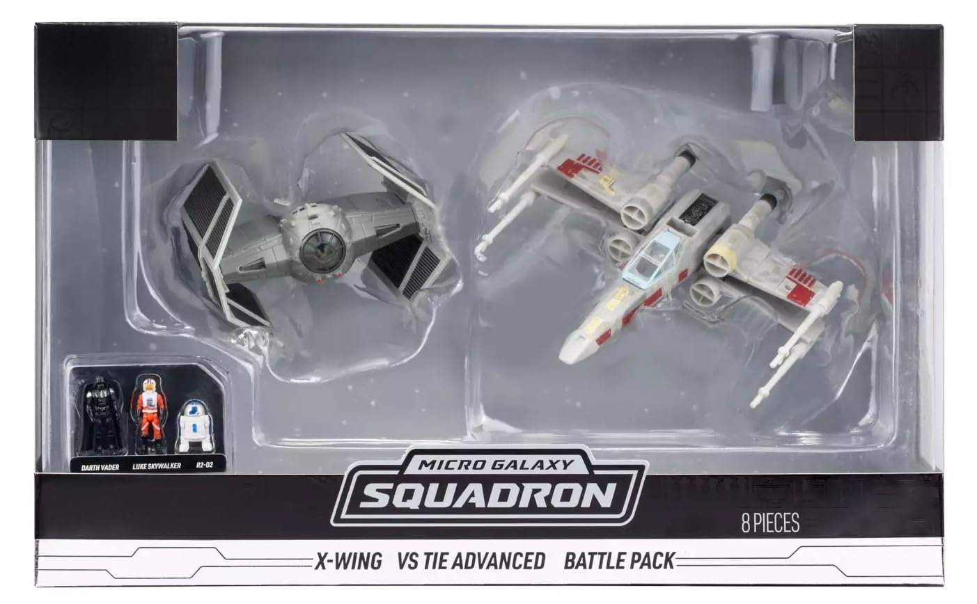Amazon.com: Micro Galaxy Squadron X-Wing vs TIE Advanced Battle