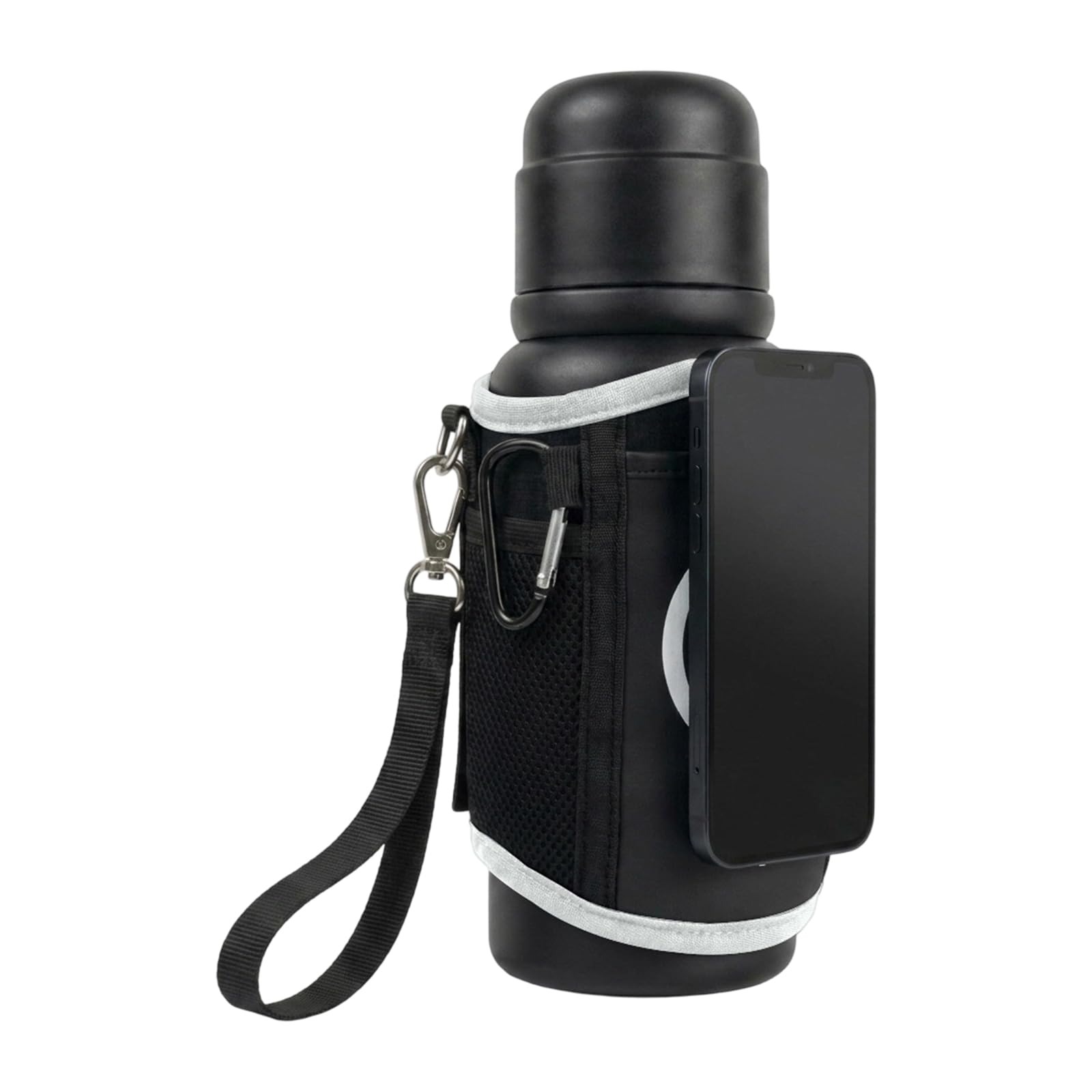 Tsophreniq Equipment Bottle Holder with Card Holder and Keychain Breathable Fabric for Active Lifestyles Permanent Fitness Bottle