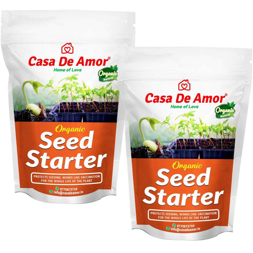 Casa De Amor Essential Organic Seed Starter Mix for Better Germination Fast Growth and Health of Seedlings and Nursery Suitable for Vegetables Seeds Flower Seeds and Ornamental Seeds, 900 Grams (Pack of 2) (B07WYLPYS8) Amazon Price History, Amazon Price Tracker