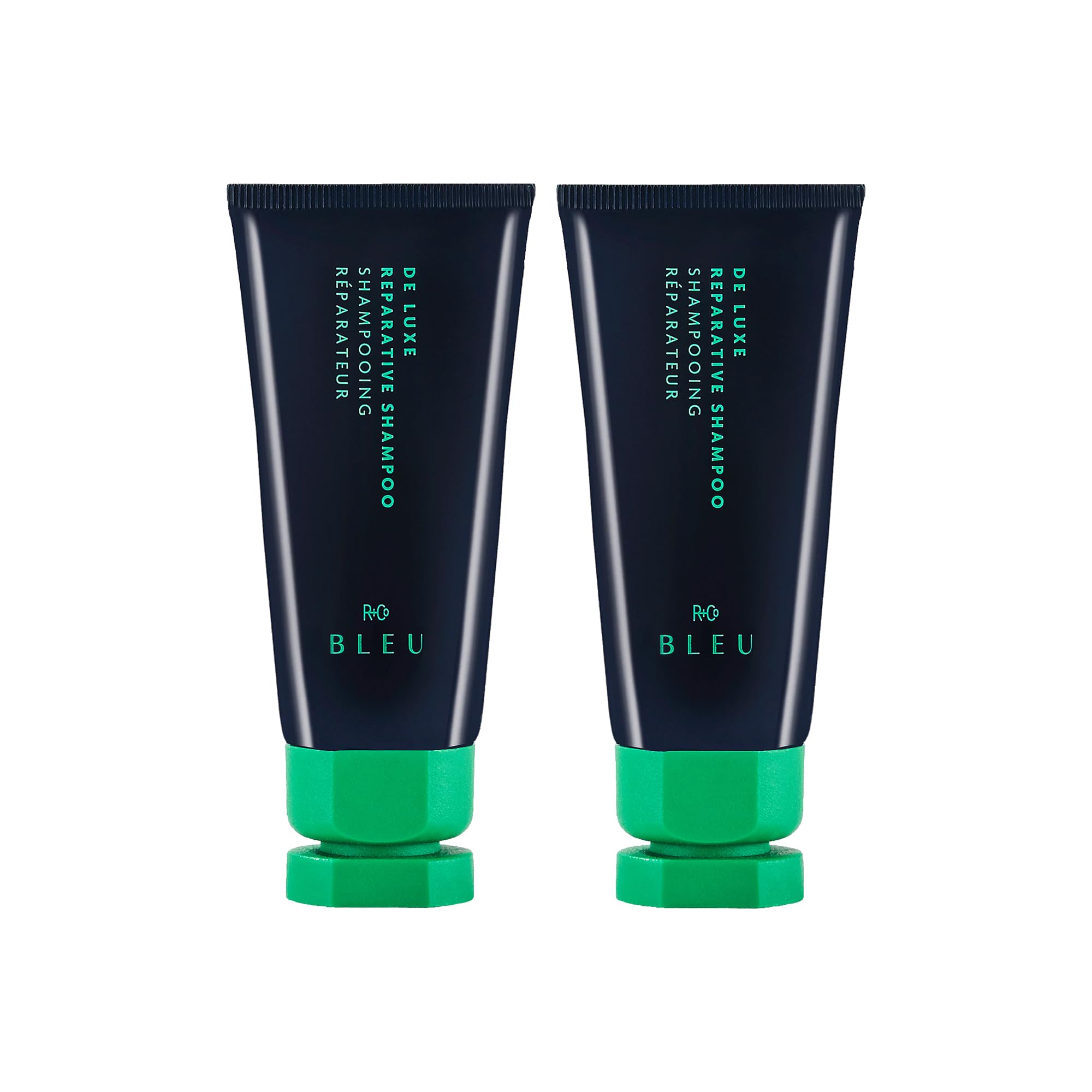 R+Co BLEU De Luxe Reparative Shampoo Mini | Hydrates + Strengthens + Adds Shine | Vegan, Sustainable + Cruelty-Free | 1 Oz