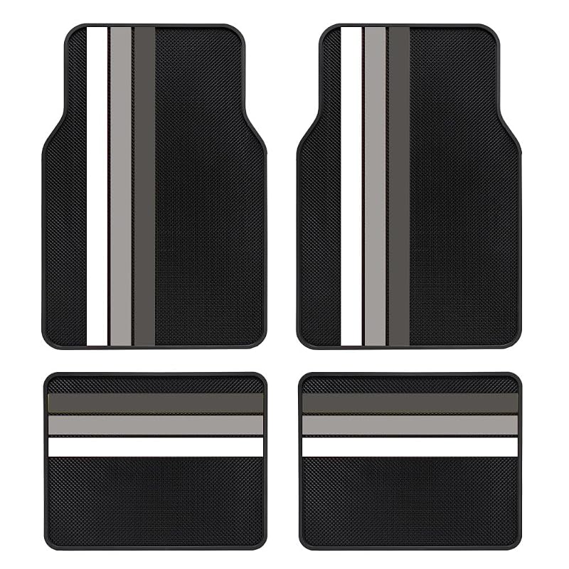 Kit de Tapetes Automotivos de Borracha para Carro, SUV e Picape, Dianteiros e Traseiros, Cor ColorGRAY, 4 peças