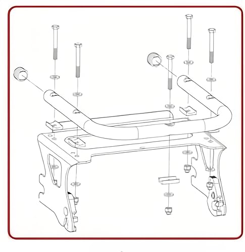 Miniatura 2 de Portaequipajes desmontable con kit de herramientas de acoplamiento para Harley Davidson Touring Road King Electra Glide Street Glide Road Glide